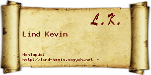 Lind Kevin névjegykártya